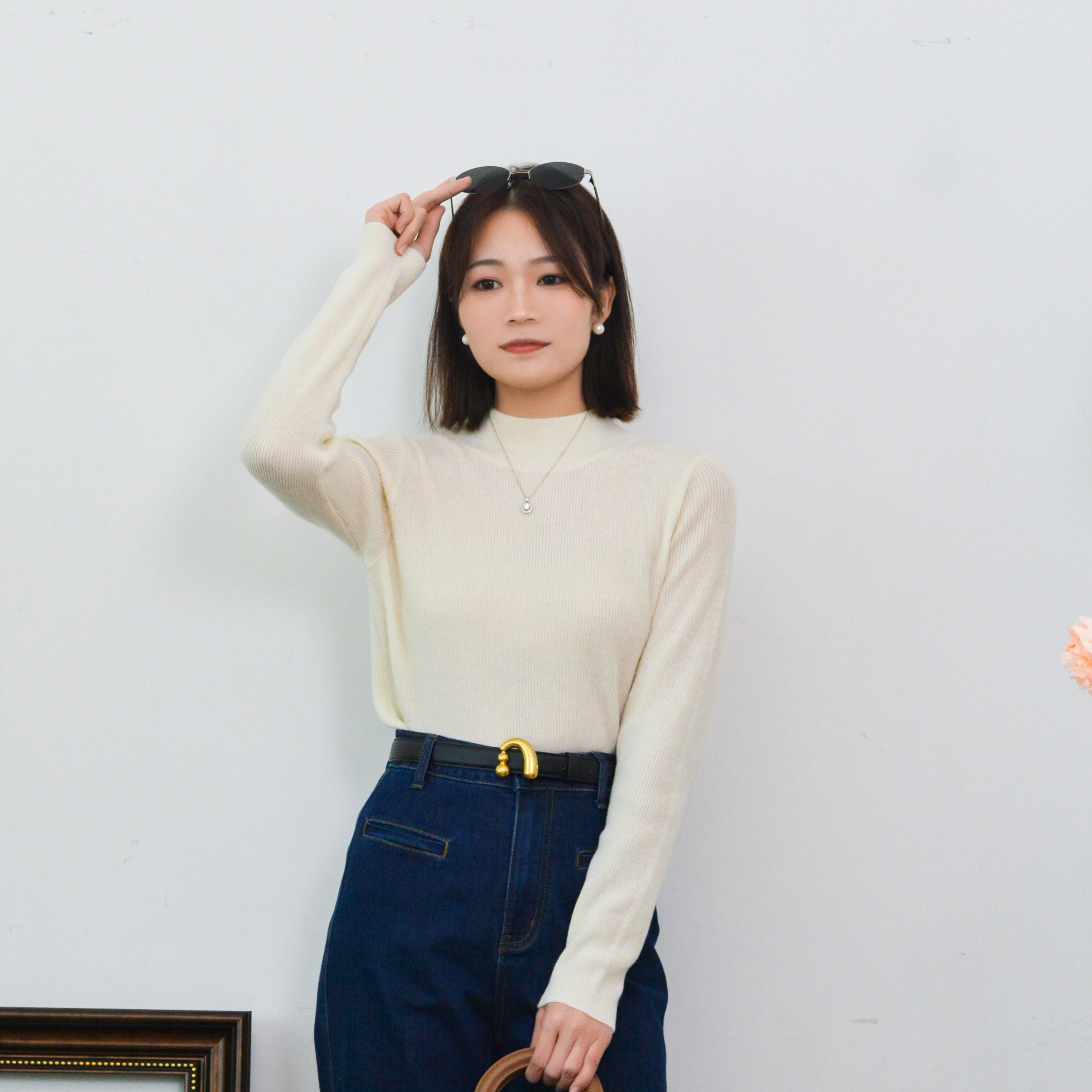   爆单！15天内发完  红莲RLW22-020半高领羊绒衫 240g/件