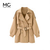mc2带腰带中长款收腰风衣女装2023秋季新款经典英伦风气质大衣 商品缩略图3