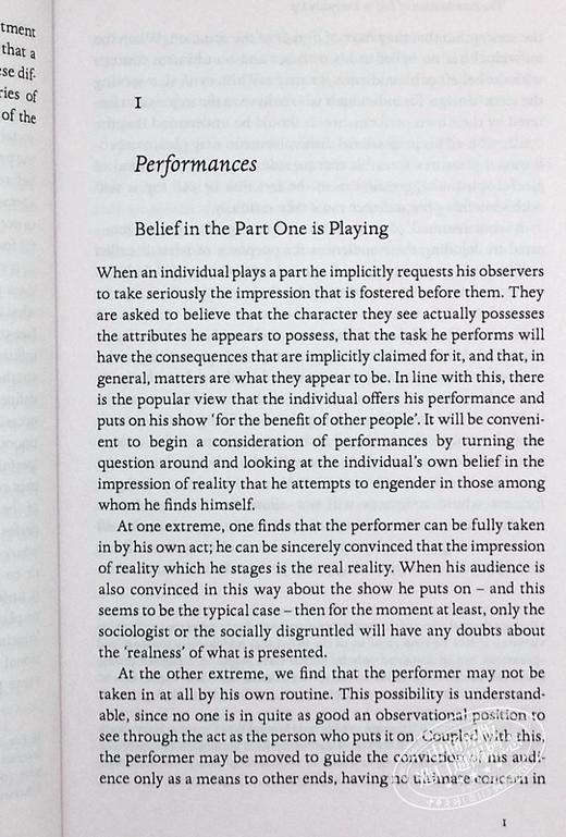 【中商原版】欧文 戈夫曼 日常生活中的自我呈现 英文原版 PMC The Presentation of Self in Everyday Life Erving Goffman 商品图4