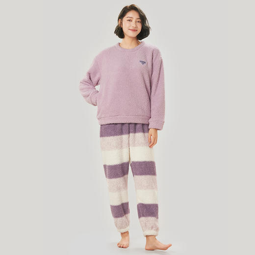 都市丽人生活家居女士睡衣米粒绒厚款长袖长裤类家居服套装LH30C9 商品图0