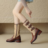 时尚个性，时尚撞色粗跟中筒靴ML-m1731 商品缩略图7