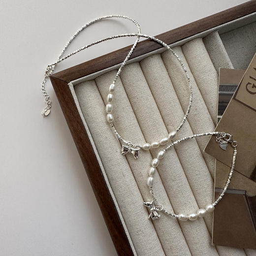玖钻品牌 S925 手链项链 碎银子 珍珠贝珠 精美礼盒 送人自用都合适  送给每一个爱美的自己 节日礼物 商品图5