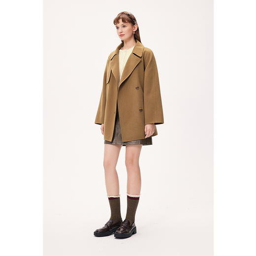 【严选】诗凡黎冬风衣款双面呢大衣7EA370811 商品图4