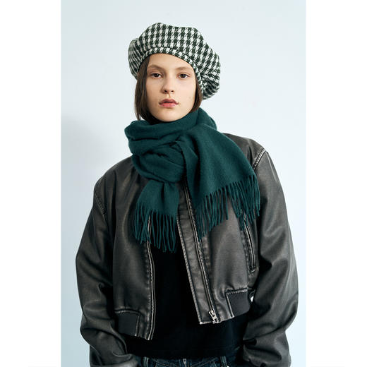 双成记 羊毛千鸟格贝雷帽 商品图3