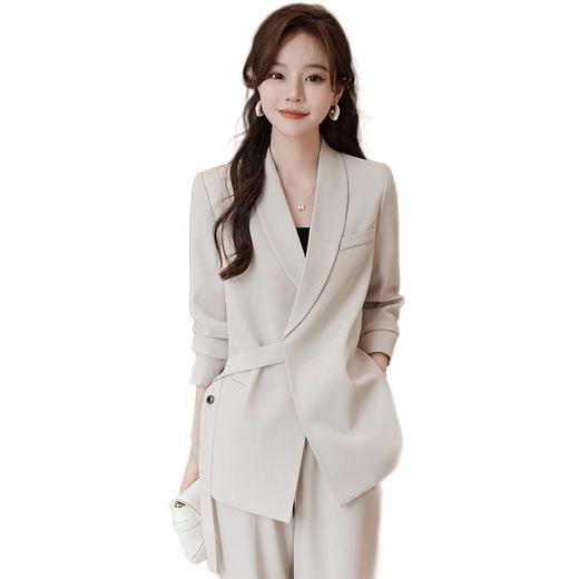 设计感绑带西装套装女2023新款秋季时尚大气女神高级感阔腿两件套 商品图4