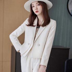 娜璐多 小西装套装女休闲2023春秋时尚气质显瘦女神范小个子短款西服外套