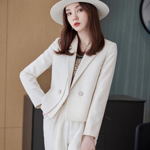娜璐多 小西装套装女休闲2023春秋时尚气质显瘦女神范小个子短款西服外套 商品图0