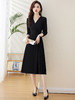 2023秋上新小个子时尚洋气修身显瘦长袖高腰A裙HRWZ51959 商品缩略图4