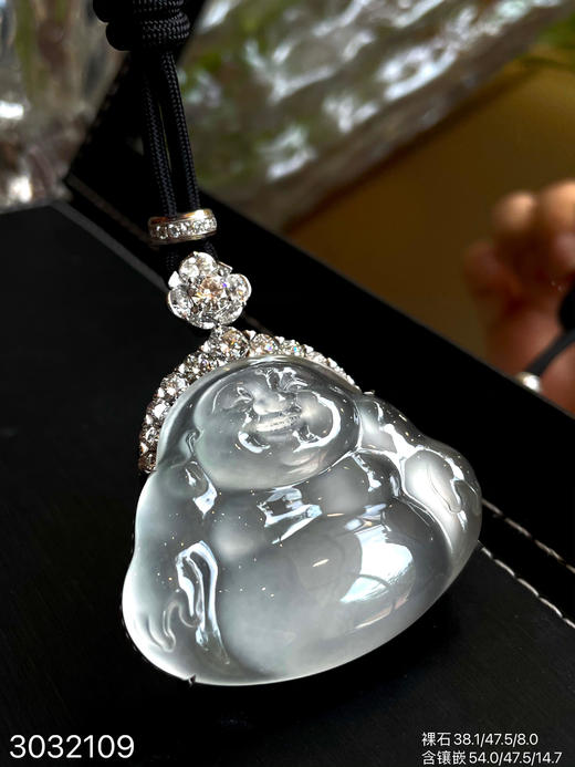 玻璃种佛公吊坠【3032109】具体价格微信咨询 商品图2