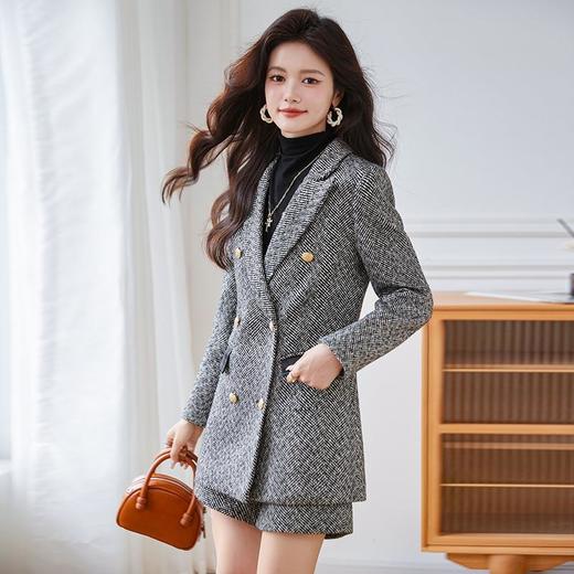 娜璐多 名媛小香风套装2023秋季新款高级感西装气质女神范御姐炸街两件套 商品图2