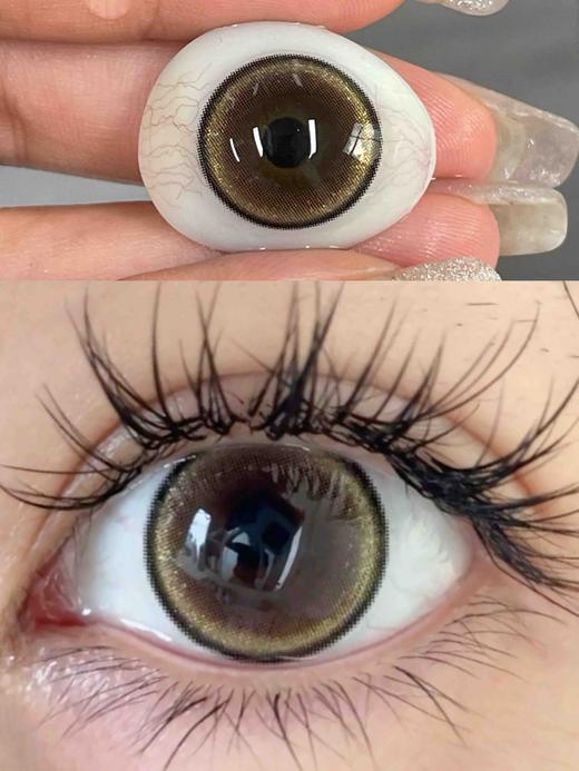 年抛 傲娇点点 moonmyth   / 大直径14.5 着色14.2参考值/  （同品牌多副更划算 选款完整色板在详情页) 大直径美瞳 金粉美瞳 金色狗狗眼美瞳 商品图6