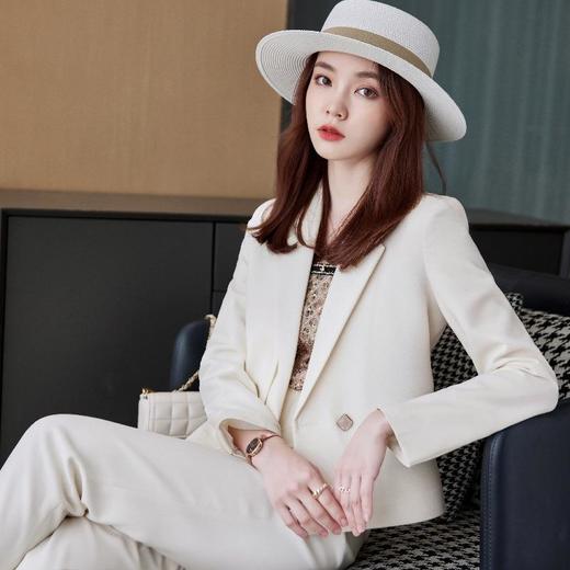 娜璐多 小西装套装女休闲2023春秋时尚气质显瘦女神范小个子短款西服外套 商品图3