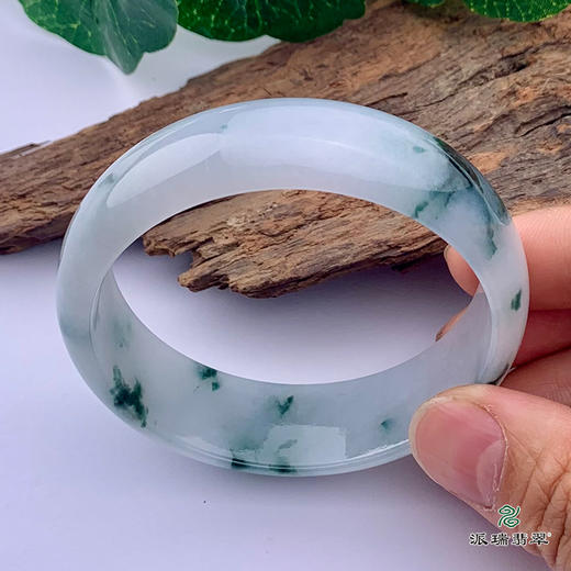 派瑞翡翠 翡翠手镯 糯种 飘花 商品图2