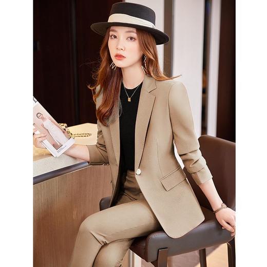 娜璐多 韩版通勤小西装套装2023年春秋新款高级感时尚单排扣时尚西服外套 商品图2