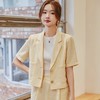 娜璐多 时尚洋气小西装外套女2023夏季韩版气质通勤小个子两件套西服套装 商品缩略图1