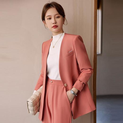 娜璐多 休闲西装外套女春秋季2023新款高级感气质名媛女神范修身西服套装 商品图4