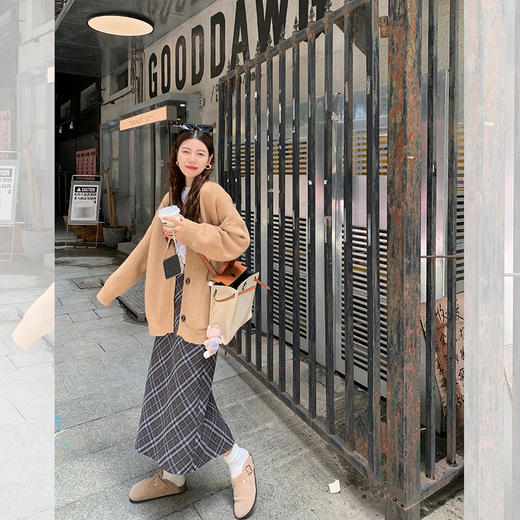 <曾小咸推荐>【复古胶片】格子长款半裙 商品图1