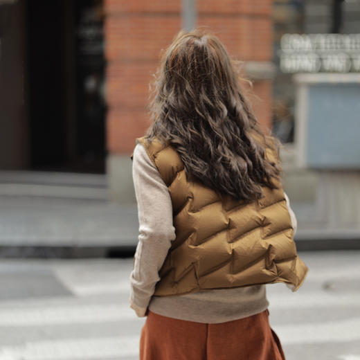 绽放754朵/甜心羽绒马甲95%波兰白鹅绒插袋2023新款百搭羽绒背心 商品图3