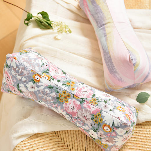 春日碎花系列颈椎枕荞麦壳枕头学生儿童睡眠护颈枕 商品图1