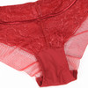 都市丽人薄透丝滑纯色蕾丝+锁边布三角女士内裤纯色内裤新年本命年红品YP31A9 商品缩略图5