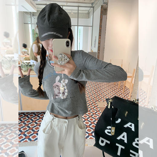 <曾小咸推荐>【奶盐甜豆】2色撞色领打底衫 商品图4