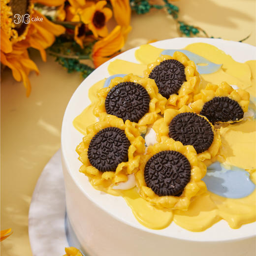 梵高向日葵·柠檬鲜果蛋糕，可选 1.5/2.5 磅-冰淇淋口味仅限深圳广州佛山可选 商品图3