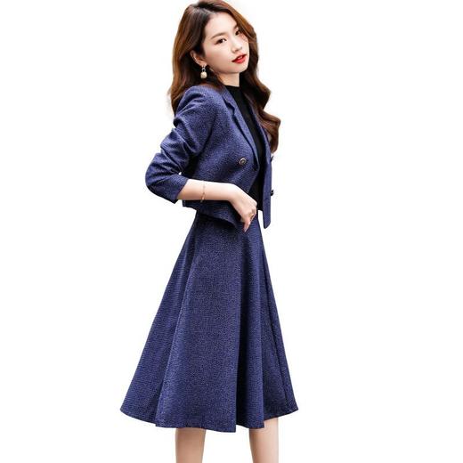 娜璐多 小香风套装女日常通勤2023新款高级感短款西装秋季两件套装裙气质 商品图4