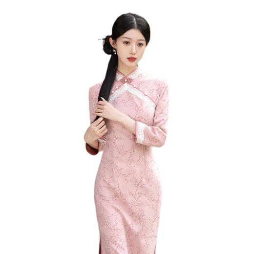 SKY 35505时尚改良新中式花边七分袖旗袍 商品图4