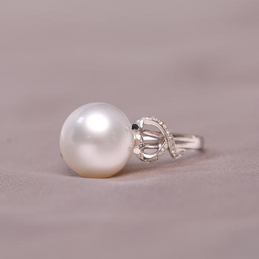 美裕 18K金海水珍珠戒指 南洋珠12-12.5mm白 74657 商品图3