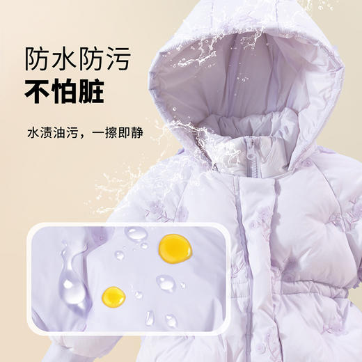 贝贝怡童装冬季女童保暖锁温外套连帽长袖纯色百搭小女孩羽绒服234S3214
 商品图6