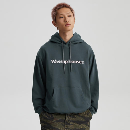 WassupHouse基础大LOGO印花连帽卫衣 商品图2