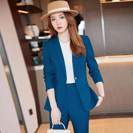 娜璐多 韩版通勤小西装套装2023年春秋新款高级感时尚单排扣时尚西服外套 商品图1