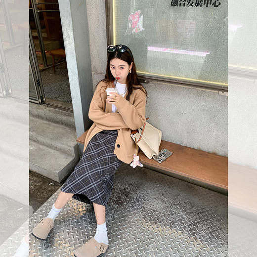 <曾小咸推荐>【复古胶片】格子长款半裙 商品图2