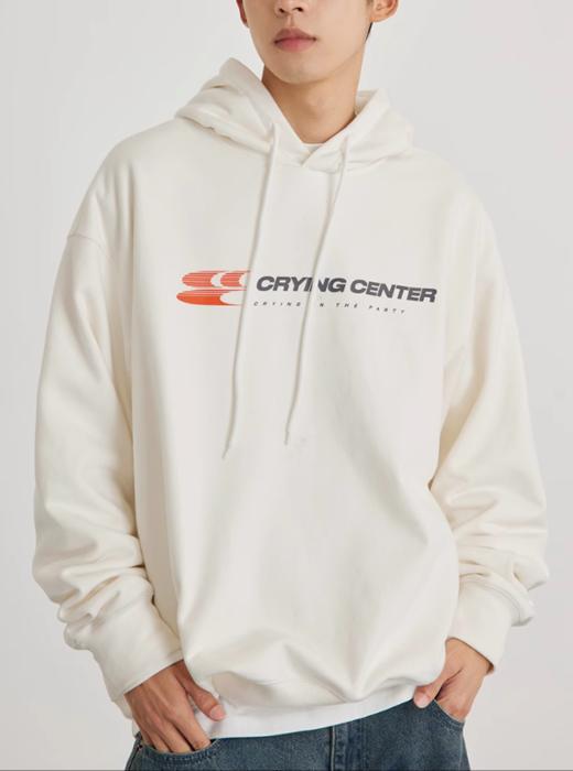 CryingCenter 基础色撞色小logo加厚重磅戴帽卫衣 哭喊中心 商品图3