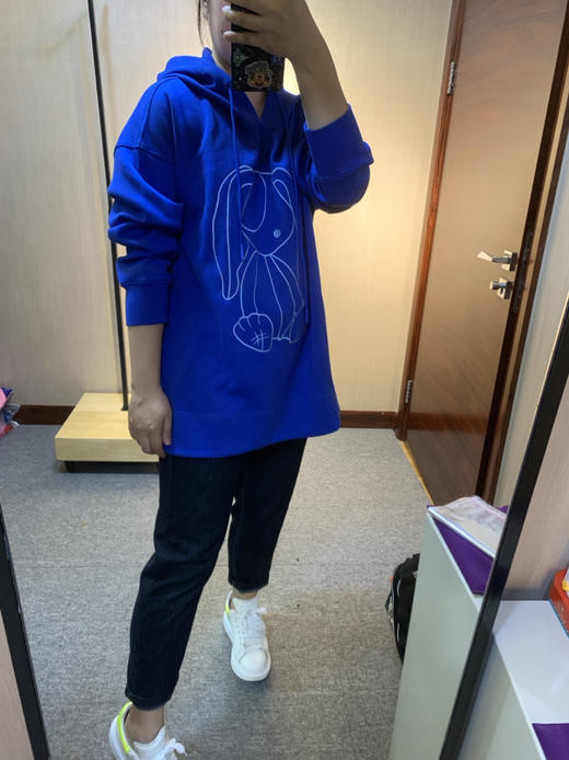 水淼2023秋冬新款休闲宽松显瘦帽衫小衫7722 商品图2