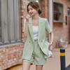 娜璐多 绿色西装外套女夏季薄款2023新款小个子气质休闲短袖职业西服套装 商品缩略图0