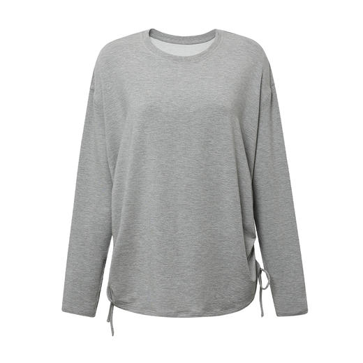 【薄卫衣线圈面料】宽松版型 侧边抽绳  前短后长不对称 长度能遮住PP卫衣 长袖罩衫 商品图4