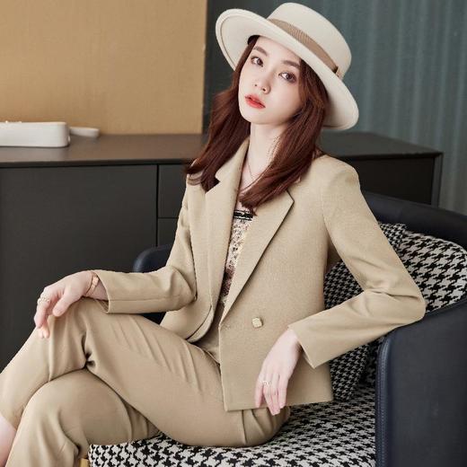 娜璐多 小西装套装女休闲2023春秋时尚气质显瘦女神范小个子短款西服外套 商品图1