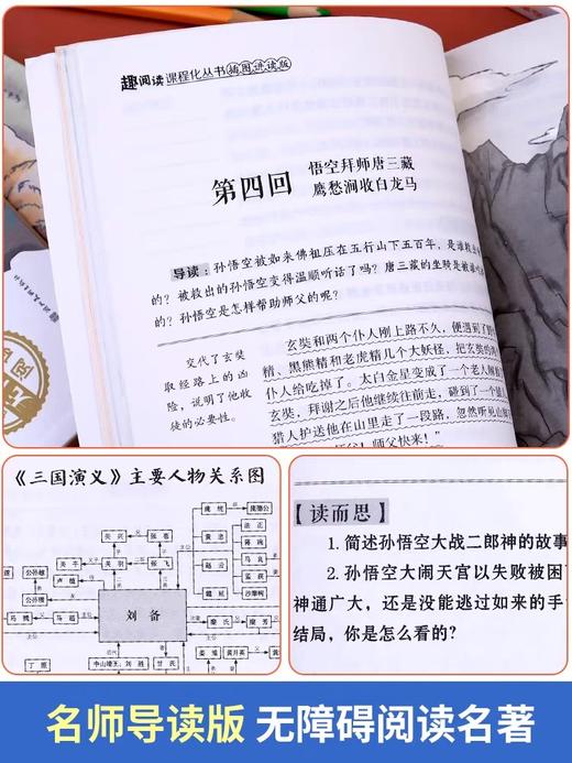 四大名著原著正版小学生版全套4册青少年版本水浒传西游记红楼梦三国演义五年级下册必读的课外书快乐读书吧5年级课外阅读书籍儿童 商品图4