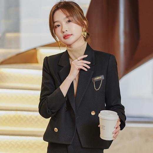 短款西服套装女秋季2023新款小个子时尚气质高级感休闲小西装外套 商品图3