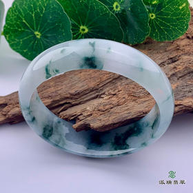 派瑞翡翠 翡翠手镯 糯种 飘花