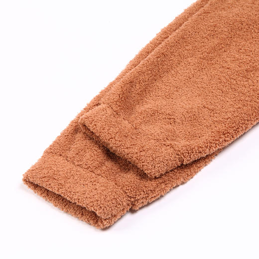 都市丽人都市锋尚长毛绒男士米粒绒厚款长袖长裤类家居服套装新年本命年红品FH32J2 商品图7