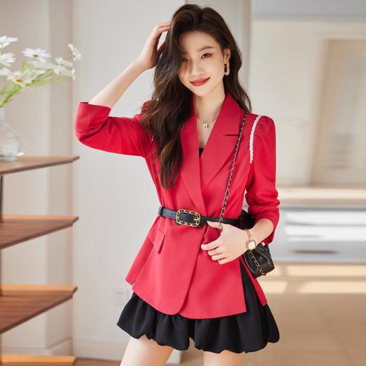 娜璐多 时尚西装外套女设计感小众2023秋新款高级感休闲韩版流行套装裤裙 商品图0