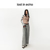 lost in echo设计师品牌时尚修身独特花色拼接荷叶边修身高领毛衣 商品缩略图3