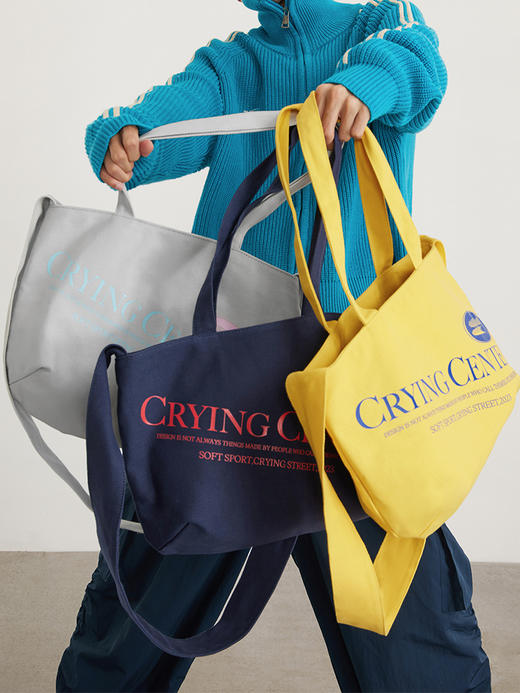 CryingCenter 斜挎单肩手提三色托特帆布包袋 哭喊中心 商品图0