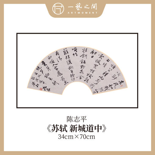 陈志平 诗篇多字书法原作 扇面34*70cm两平尺 【仅限九幅！对应内容1张，先拍先得，直播间粉丝专享价】 商品图3