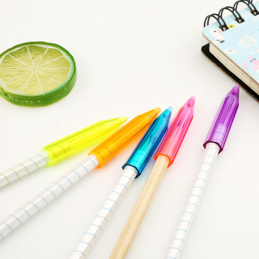 爱好文具 透明铅笔套5个 笔套90810 学生笔帽 铅笔套 铅笔冒 小学生铅笔保护套【GG】 商品图1