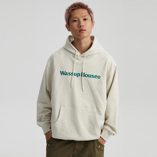 WassupHouse基础大LOGO印花连帽卫衣 商品图14