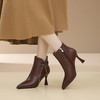 时尚气质，细跟高跟蝴蝶结短靴XL708 商品缩略图0