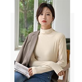 【49元三件！加赠一双袜子】牛奶丝美肤面膜打底衫 8色半高领 舒适保暖 秋冬打底 时尚百搭 多色可选